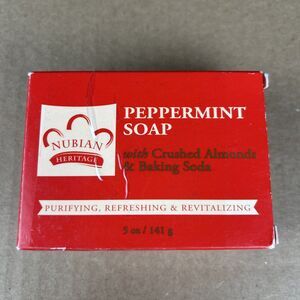Nubian Heritage Peppermint Soap W Crushed Almonds & Baking Soda 5 oz